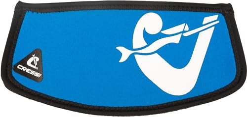Cressi Simply Neo Mask Strap Cover, Blue/White - Image 1