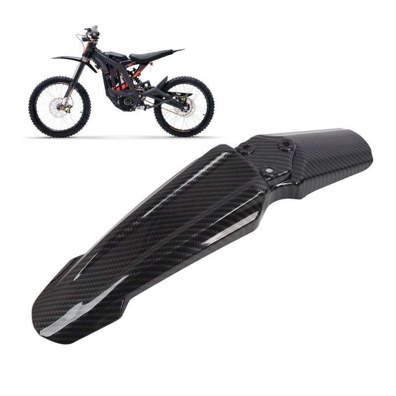 Motorcycle Front Mud Guard: Carbon Fiber Style, Premium Durable Material, Easy Installation - Splash Guard Replacement for SurRon Light Bee X S, Segway X160 X260 - Image 3