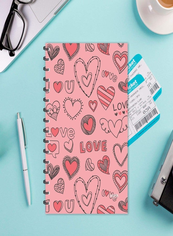 ESCAPER Baby Pink Love with Hearts Ruled A5 Size 5.5 x 8.5 inch Notebook | Diary for Office | Diary for Gift | Diary for Men | Diary for Women - Image 5