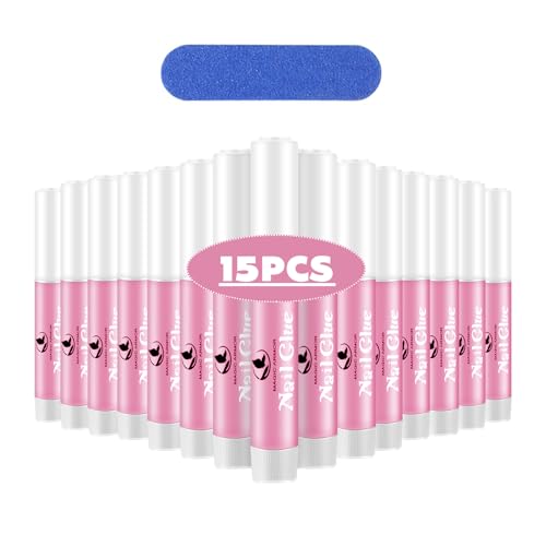 MAGIC ARMOR 15PCS Nail Glue for Acrylic Nails, Professional Nail Tip Glue for Fake Nails Broken Nails Adhesive Super Bond for Press on Nails Glues Adhesive for Fake Nails Tips Glues - Image 1