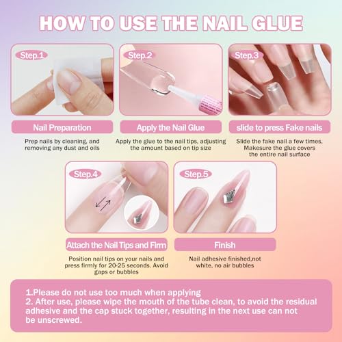 MAGIC ARMOR 15PCS Nail Glue for Acrylic Nails, Professional Nail Tip Glue for Fake Nails Broken Nails Adhesive Super Bond for Press on Nails Glues Adhesive for Fake Nails Tips Glues - Image 5