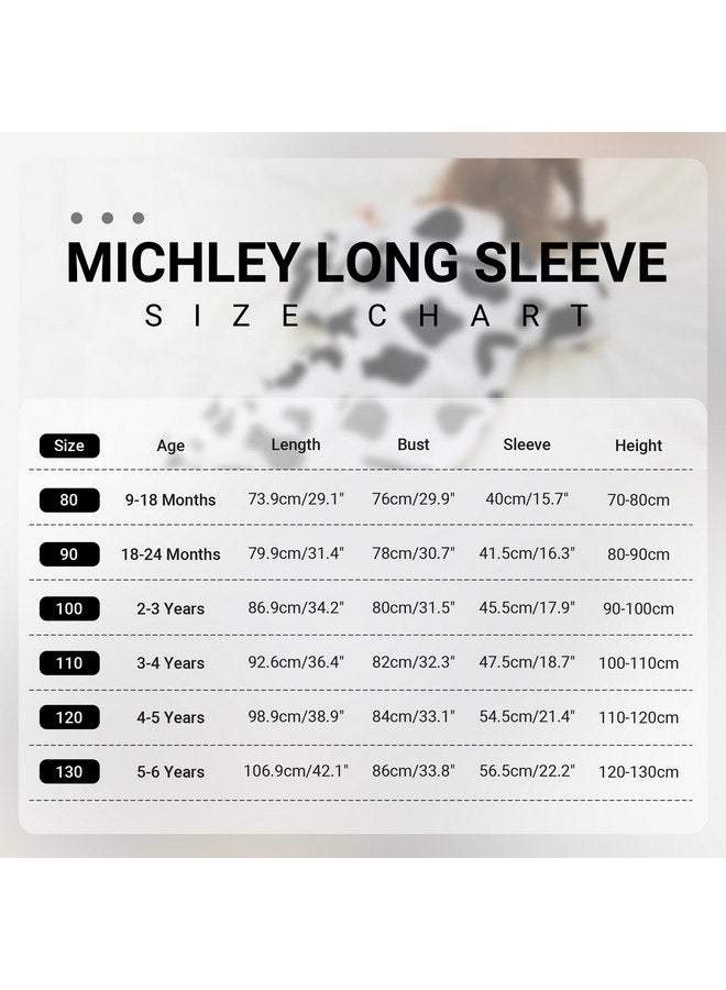 ميتشلي كيس نوم للأطفال من الفلانيل من MICHLEY، بيجامات للجنسين، بأكمام طويلة وسحاب، كيس نوم قابل للارتداء لفصل الخريف والشتاء للأولاد والبنات، لون البقرة، من 9 إلى 18 شهرًا، مقاس 80 - Image 4