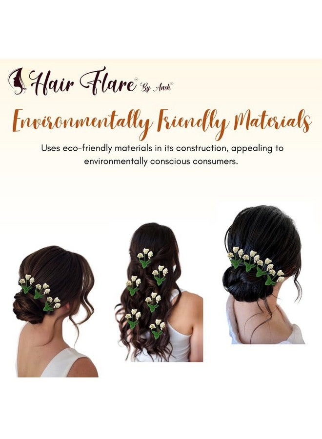 توهج الشعر تصفيف الشعر بأناقة لا مثيل لها: دبوس شعر أخضر مع ثلاثة حبوب لقاح بيضاء من ثيرموكول، لا يحتاج إلى مشابك، سهل التصفيف، مثالي لإكسسوارات الشعر متعددة الاستخدامات والأنيقة_2707 - Image 4