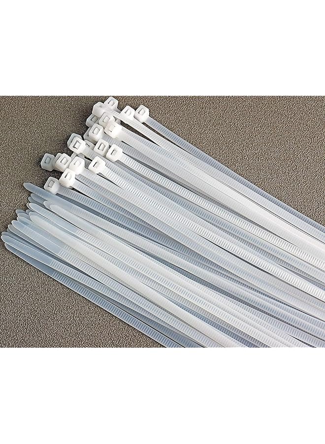 ECVV Cable Ties Agement White Wire Zip Ties Nylon Cables Ties 150Mm Pack Of 100 - Image 1