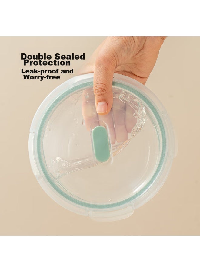 JD.com Jd Jingzao High Borosilicate Glass Food Storage Container, Microwave Safe, Office Worker Lunch Box, Raised Side Bowl Breakfast Cup, 700ml - Image 2