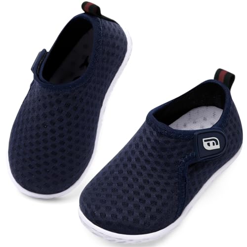 JOINFREE Baby Toddler Water Shoes Barefoot Swim Shoes Quick Dry Slip on Sneakers for Boys Girls Blue 12-18 Months Infant - Image 3