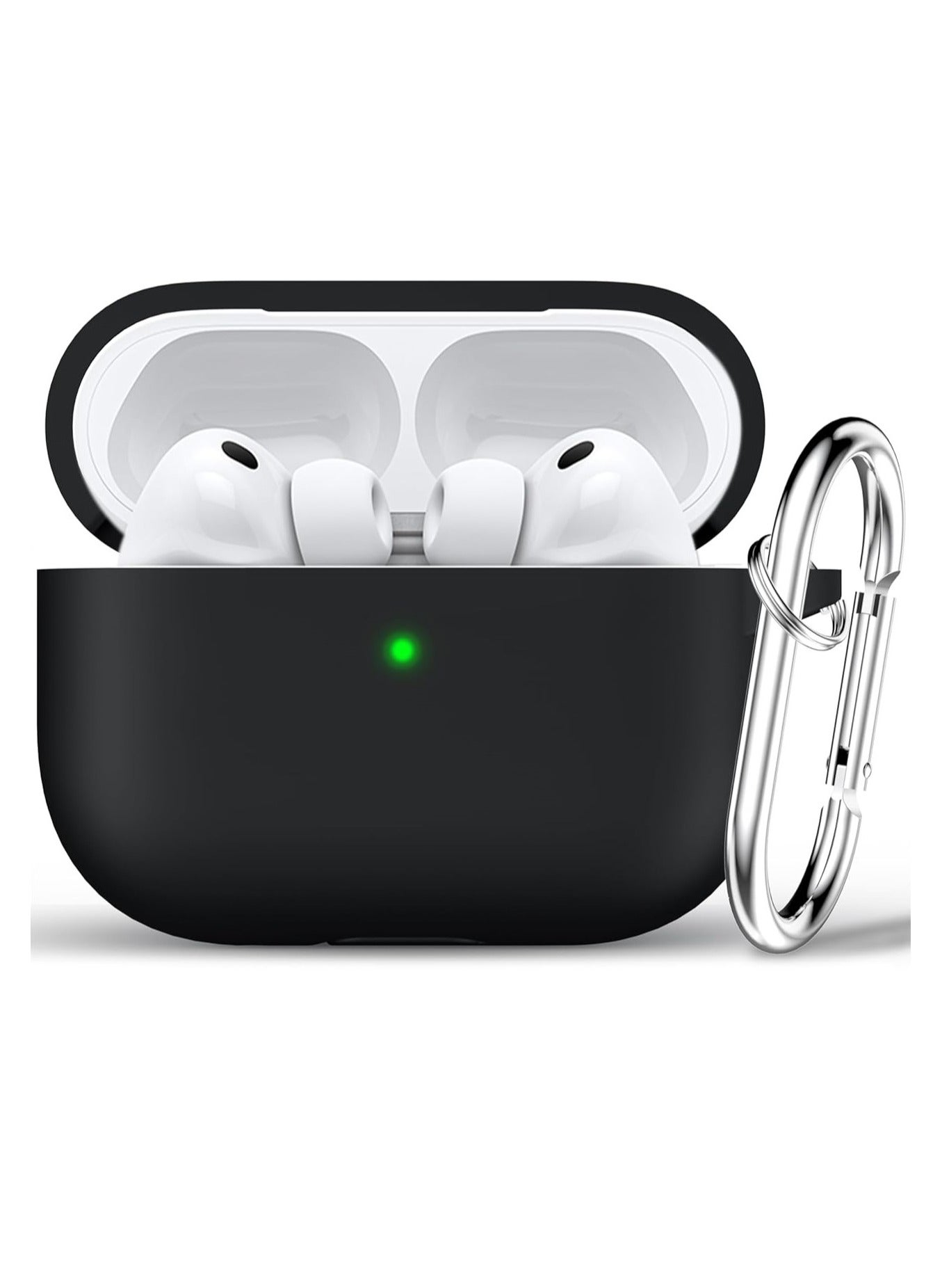 ACLIX AirPods Pro 3 Case (2025), Soft Silicone Protective Case Cover Compatible with Apple AirPods Pro 3rd Generation (USB-C Cable), (Black)