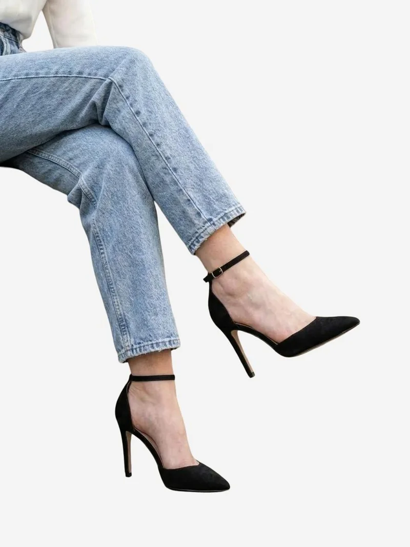 MY FASHION Ice Blue MY FASHION High Waist Slim Fit Denim Pants for Women | Best Price UAE