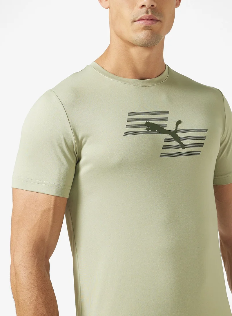PUMA lux army Hyrox Poly Graphic T-Shirt for Men | Best Price UAE