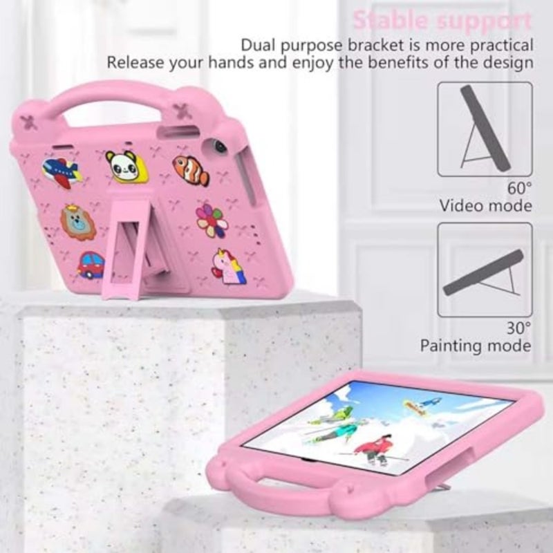 Samsung Galaxy Tab A11 Plus Tablet Case Handle Stand Lightweight Shockproof Protective Cover in Pastel Colors with DIY Cute Design and Kid-Friendly Grip - Image 5
