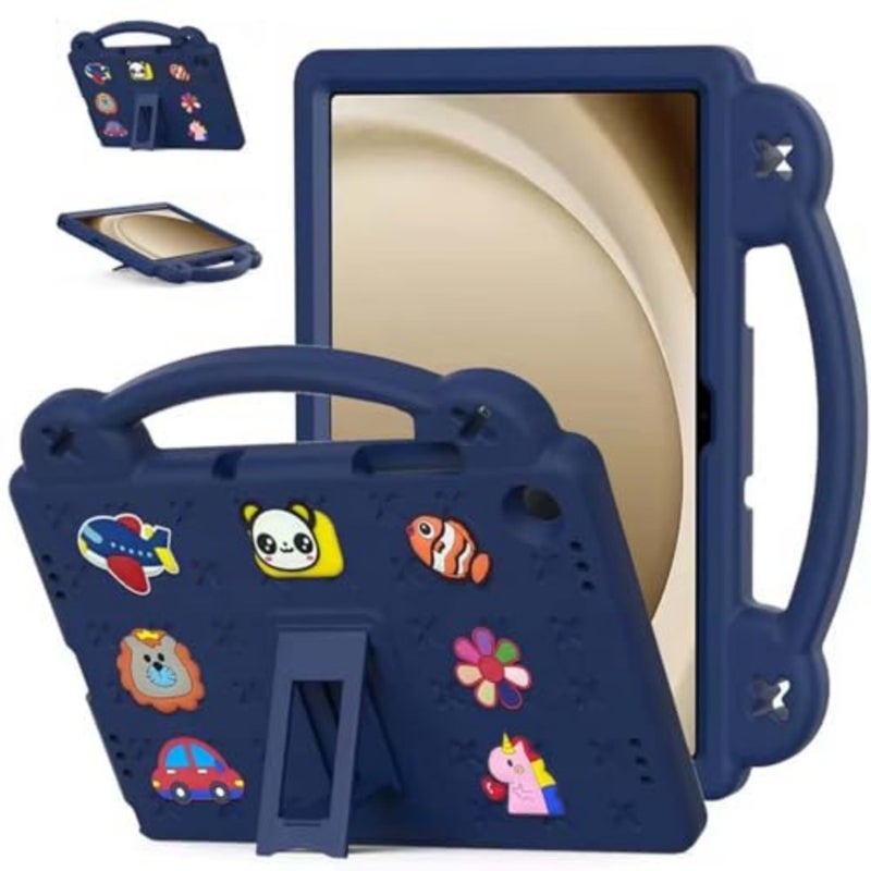 Samsung Galaxy Tab A11 Plus Tablet Case Handle Stand Lightweight Shockproof Protective Cover in Pastel Colors with DIY Cute Design and Kid-Friendly Grip - Image 1