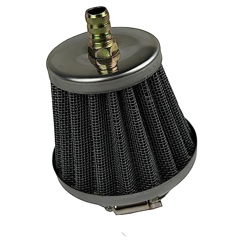 RedCap 39mm Air Filter with Nipple For 90cc 110cc 125cc Dirt Pit Bike GY6 50cc QMB139 Moped Scooter Off Road Motorcycle ATV Quad XR50 CRF50 CRF70 XR CRF KLX Apollo X RFZ SSR Lifan (Chrome) - Image 1