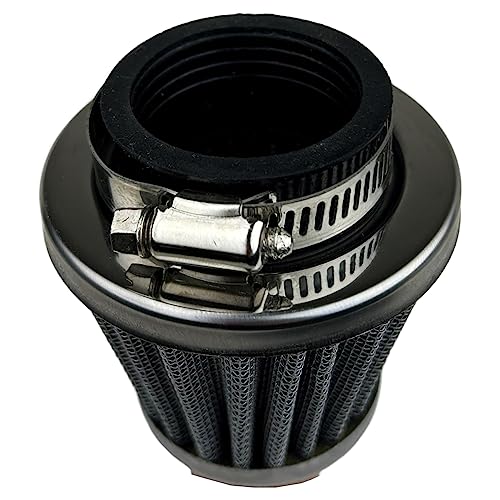 RedCap 39mm Air Filter with Nipple For 90cc 110cc 125cc Dirt Pit Bike GY6 50cc QMB139 Moped Scooter Off Road Motorcycle ATV Quad XR50 CRF50 CRF70 XR CRF KLX Apollo X RFZ SSR Lifan (Chrome) - Image 2