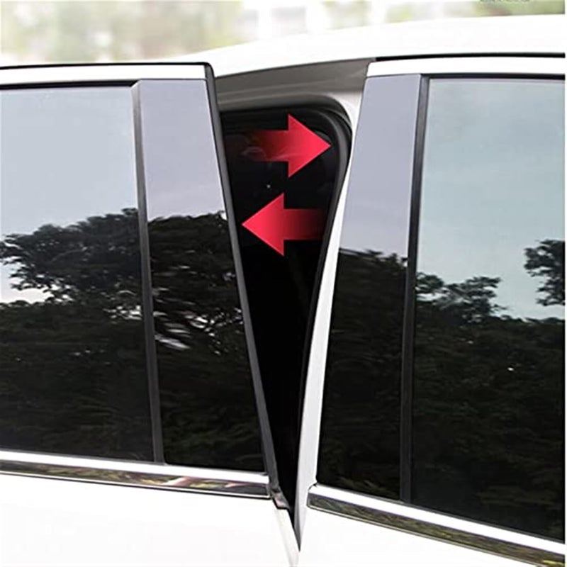 Wivplex Glossy Black Car Window Trim Cover for Toyota Tundra - Image 3