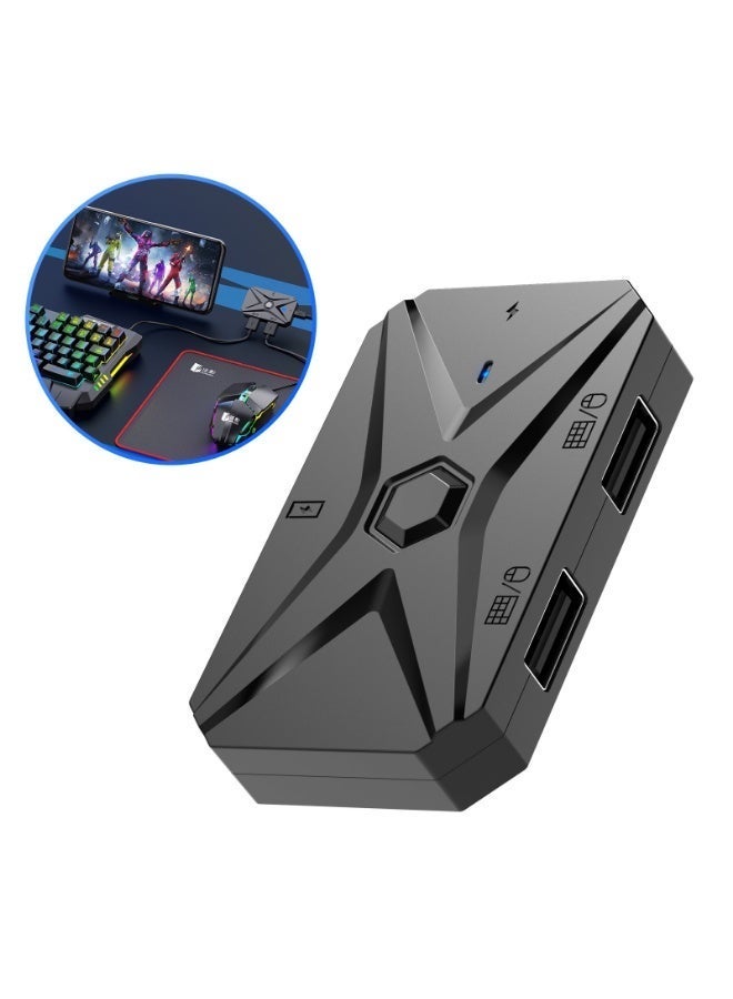 Mobile Game Keyboard & Mouse Adapter – 120FPS High-Speed Chip, Lag-Free, Play While Charging, Compatible with PUBG & Popular Mobile Games