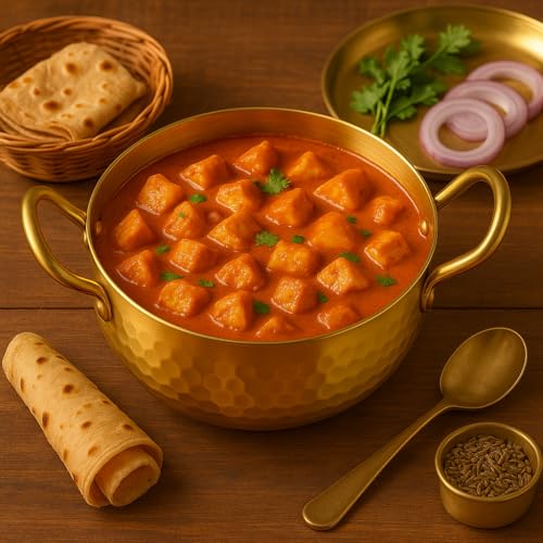 Snevad Pure Kadai Handmade Heavy Hammered Kadhai with Kalai 100% Kadai for Gas Stove Indian Cooking Healthy Non Toxic Pital Kadhai for Frying, Sabzi, Curry, Serving Traditional Brass Utensil - Image 2