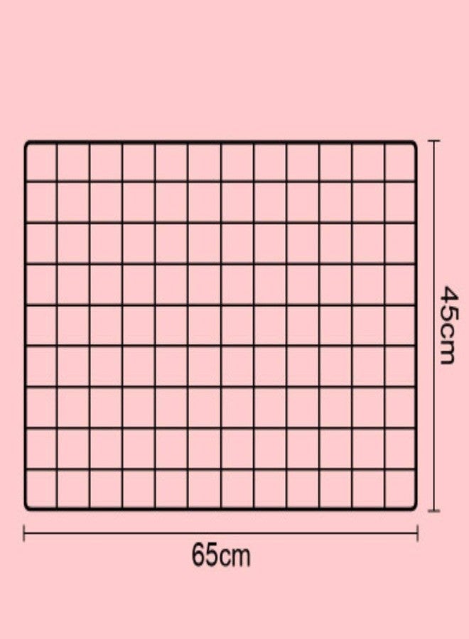 NAYAB DIY Multifunction Metal Grid Wall Mounted Ins Mesh Art & Craft Photo Display Organizer Panel, Memo Bulletin Board (65 x 45 cm) - Image 2