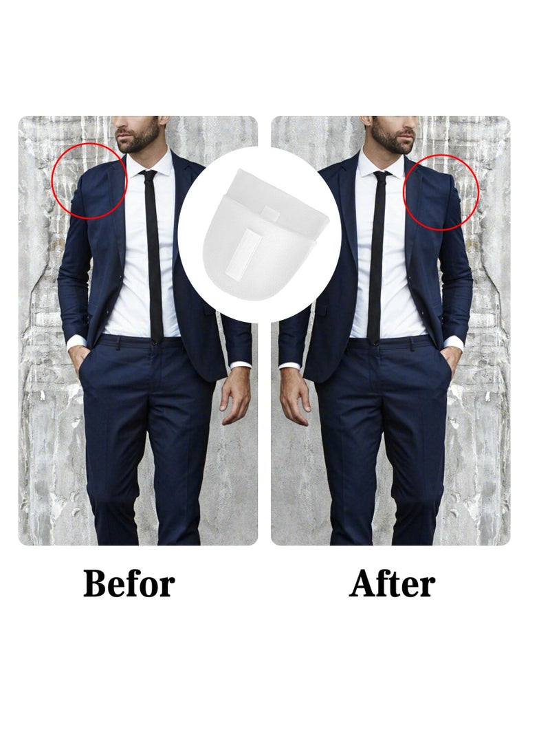 Shoulder Pads Set of 2, 1.5cm Thick Sewing Sponge for Men and Women, Thin Enhancer for Blazers and T-Shirts, Available in Black and White - Image 3