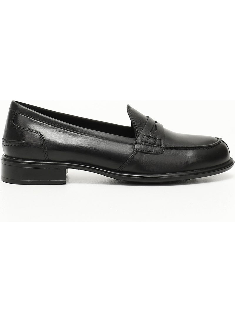 Gönderi(r) Gön Genuine Leather Round Toe Low Heel Loafer Women's Casual Shoes 24138  - Image 1
