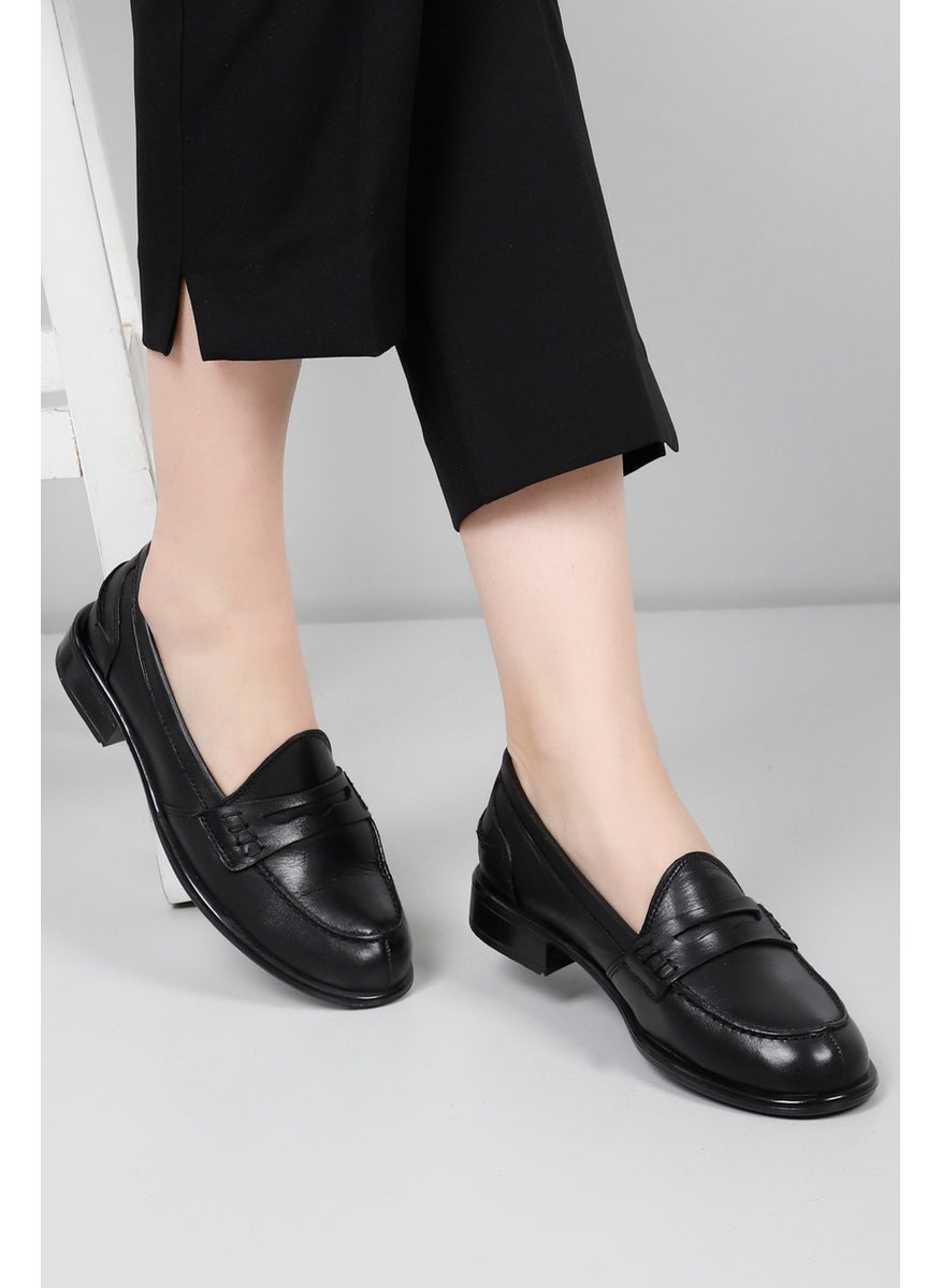 Gönderi(r) Gön Genuine Leather Round Toe Low Heel Loafer Women's Casual Shoes 24138  - Image 2