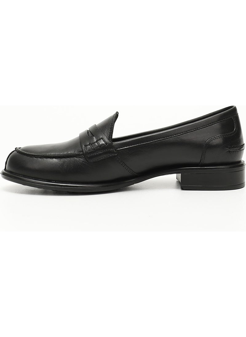 Gönderi(r) Gön Genuine Leather Round Toe Low Heel Loafer Women's Casual Shoes 24138  - Image 4