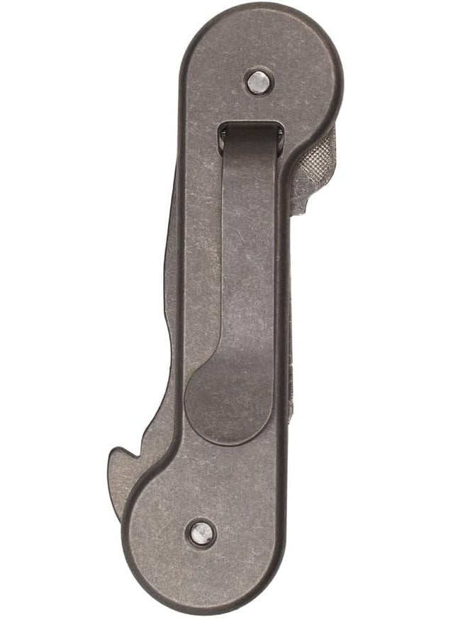 KeyBar KeyBar Stonewashed Titanium USA Made Key Organizer EDC Tool  Everyday Carry Compact Key Holder MultiTool and Keychain Organizer with Pocket Clip Holds up to 12 Keys  - Image 3