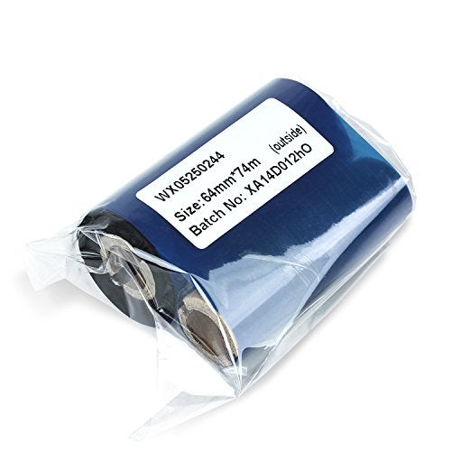 OfficeSmartLabels 2PK WX05220244 (2.20" x 244') Premium Resin-Enhanced Wax Black Thermal Transfer Ribbons, Compatible with Zebra Printers - 1/2" Core - Image 3