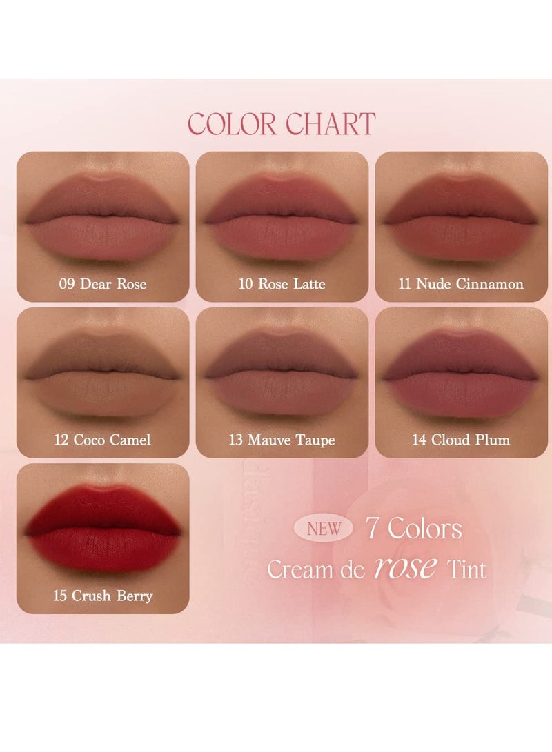 DASIQUE dasique Cream De Rose Tint (15 Crush Berry) | AMAZON US ONLY | Velvet Cream Matte Lip Stain, Infused with Rose Water | Vegan  - Image 2
