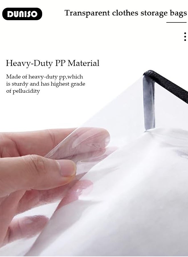 DUNISO Large Clear Moving Bags, Oversized Storage Bag with Backpack Straps, Double Zippers,Storage Totes For Space Saving, Fold Flat, Alternative to Moving Box, Sturdy Carrying Handles for Travel,College Moving Supplies,Bedding,Clothes  - Image 4