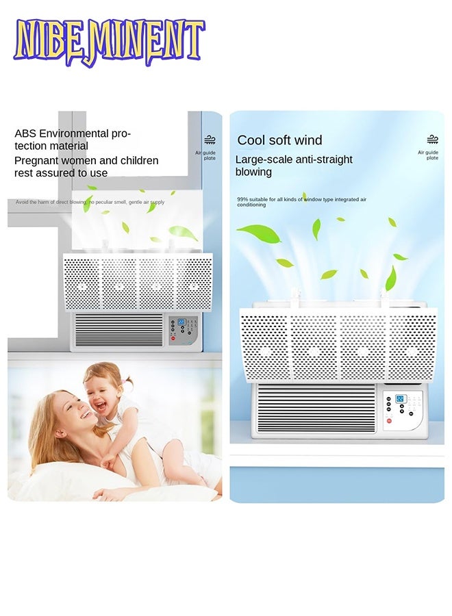 NIBEMINENT Universal Window AC Air Deflector, Air Conditioner Deflector,Window Air Conditioner Vent Deflector,270°Multi-Direction Airflow Control,Prevent Cold Air from Blowing Directly Into, 18x8 Inches - Image 2
