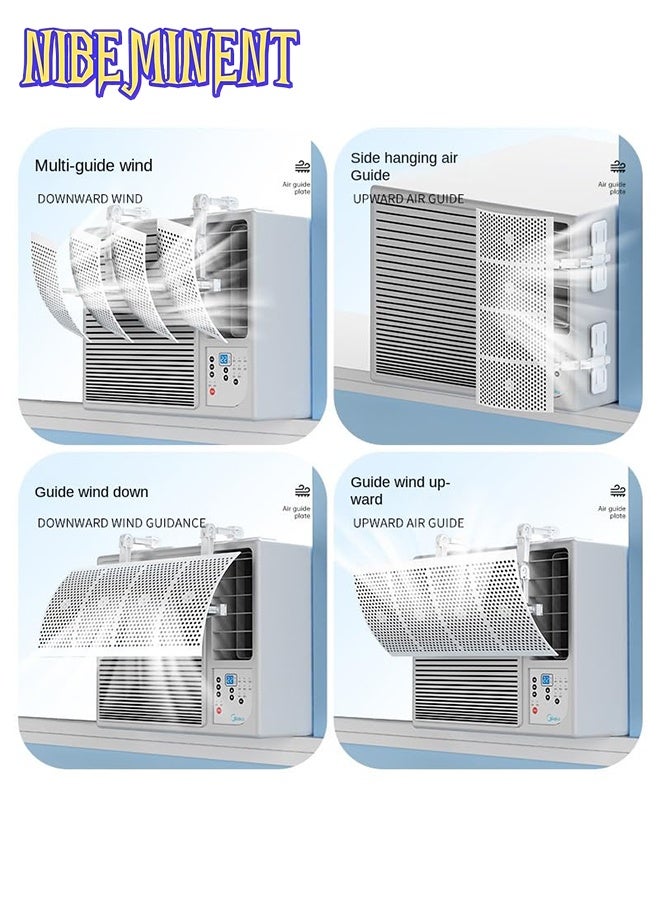 NIBEMINENT Universal Window AC Air Deflector, Air Conditioner Deflector,Window Air Conditioner Vent Deflector,270°Multi-Direction Airflow Control,Prevent Cold Air from Blowing Directly Into, 18x8 Inches - Image 3