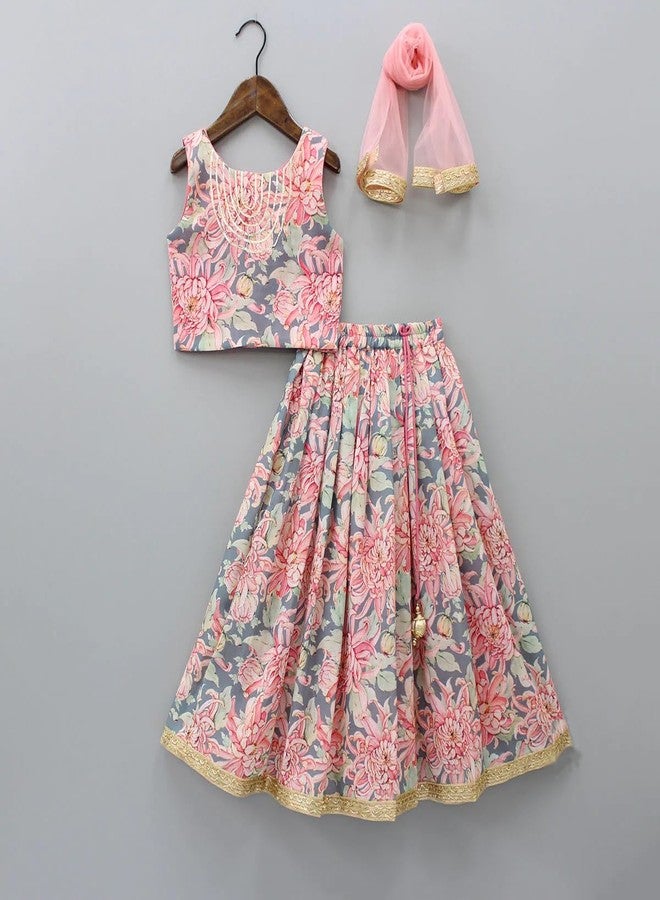 GORLYA Rayon Girl's Readymade Lehenga Choli Set (Lc-Ar-1001_Multicolour_9 Years-10 Years) - Image 2