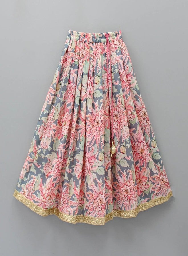 GORLYA Rayon Girl's Readymade Lehenga Choli Set (Lc-Ar-1001_Multicolour_9 Years-10 Years) - Image 5