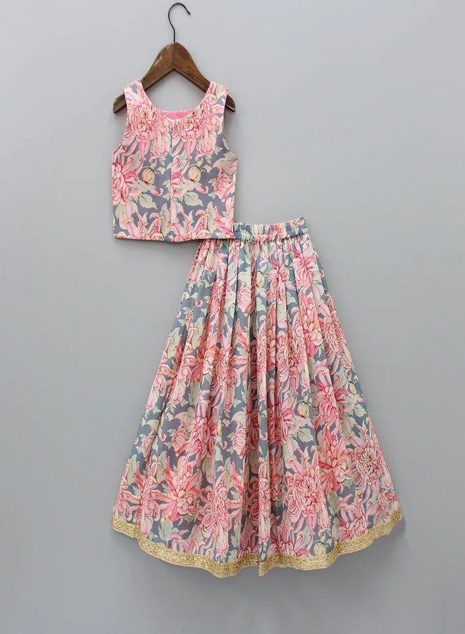 GORLYA Rayon Girl's Readymade Lehenga Choli Set (Lc-Ar-1001_Multicolour_9 Years-10 Years) - Image 3