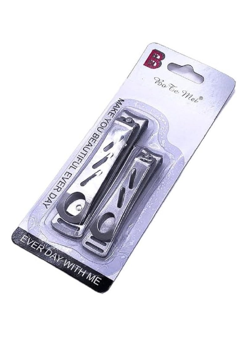Generic Nail Clippers - Heavy Duty Stainless Steel Compact Nail File, Suitable for Cutting Thick Fingernails and Toenails for Men and Women (2pcs). - Image 2