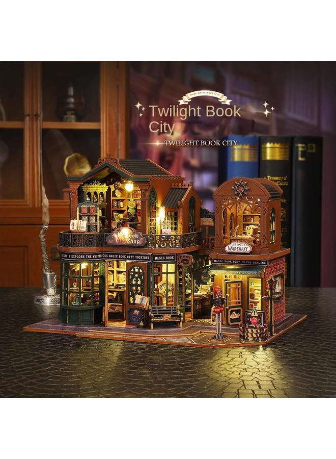 Bluejw Jiate Diy Cabin Twilight Book City Handmade Assembled Villa Model Ornaments Exquisite Gifts For Men And Women - Image 3