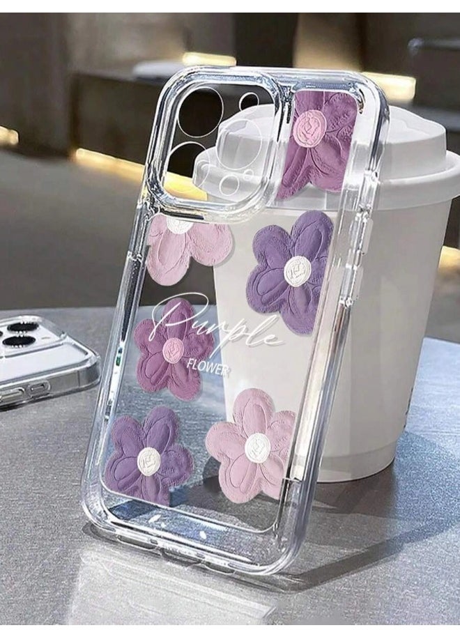 ShebSheb - Designed for iPhone 14 Pro Max Case ,Clear Flower Soft & Flexible Shockproof Floral Women Phone Cover - Image 1