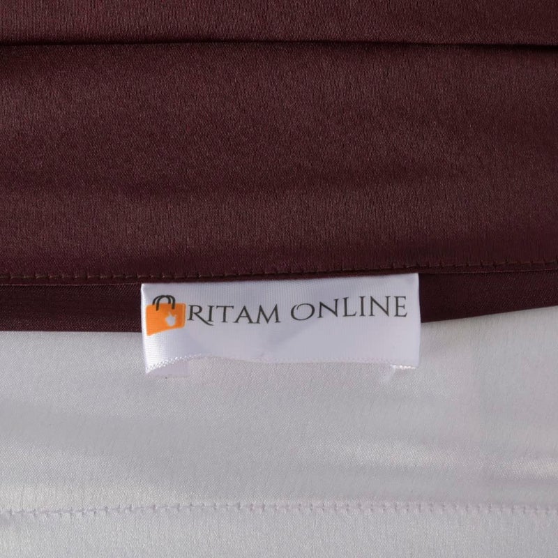 RITAM ONLINE Satin Silk Pillowcase & Pillow Covers with Envelop Closure Pillow Case Soft & Silky Hair and Skin Home Bed Decor Single Pcs (Standard Size(20" 26"), Grape Wine) - Image 4