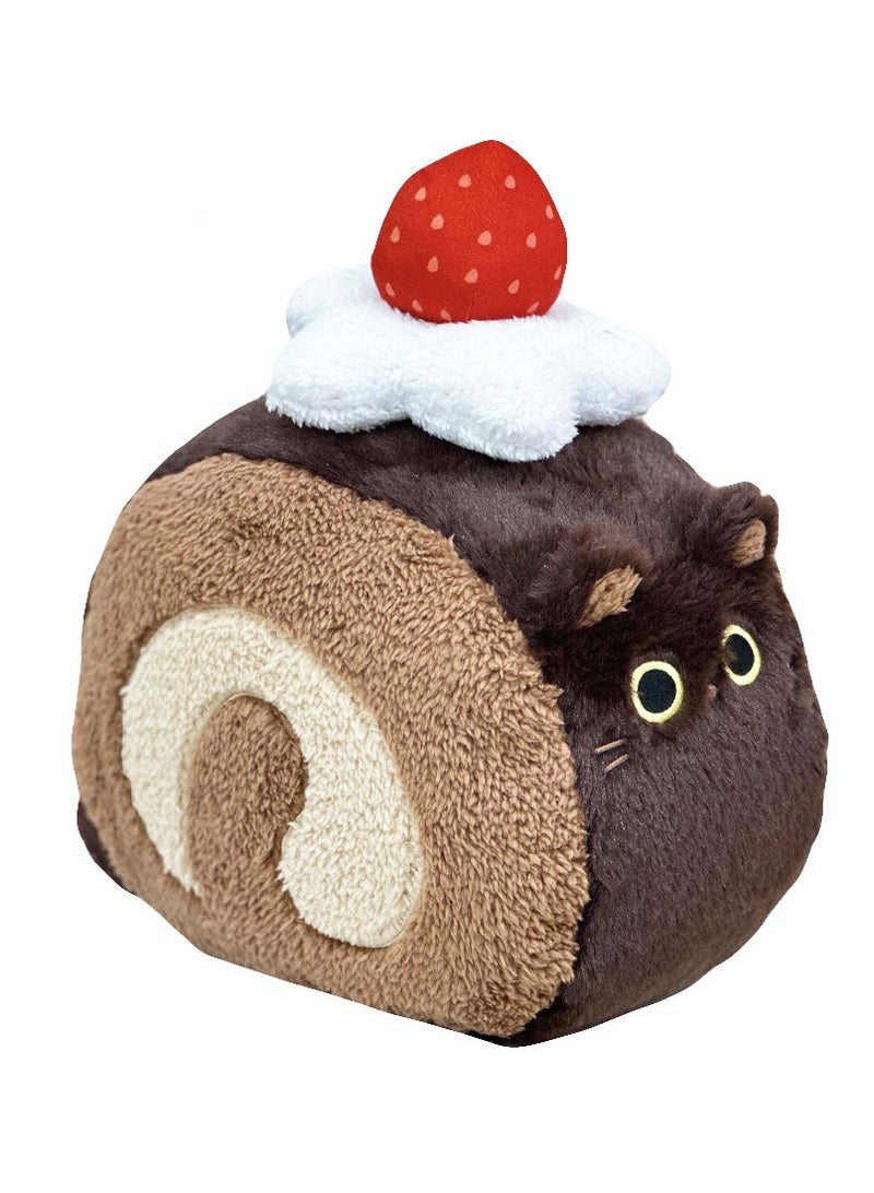 general New strawberry Swiss roll plush doll, plush toy suitable for children's birthday gifts, home decoration - Image 1