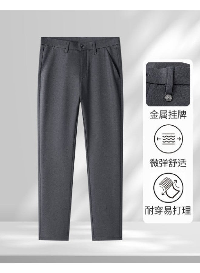 Tucano solid Color Casual Pants For Men - Spring/summer New Straight-leg Trousers, Loose-fit Business Versatile Men's Pants - Image 1