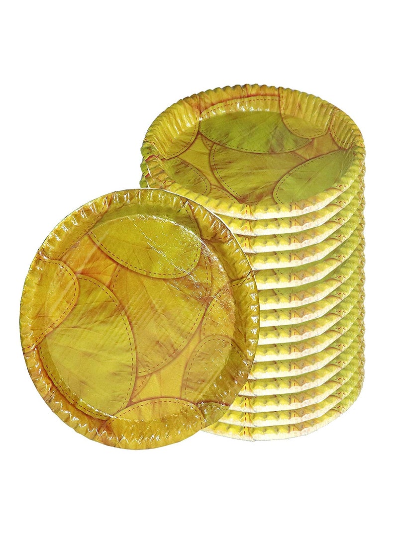 PMW pmw - 12 Inch Paper Dinner Plates - Pack of 50-100% Biodegradable - Eco Friendly - Natural Paper Plates  - Image 1