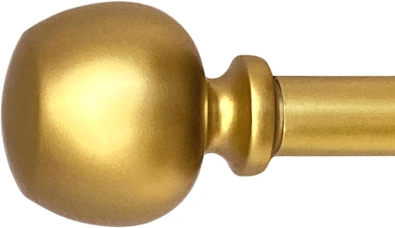 Decopolitan Morena 4886 Inch Adjustable Curtain Rod Set 58 Inch Diameter in Brass - Image 1
