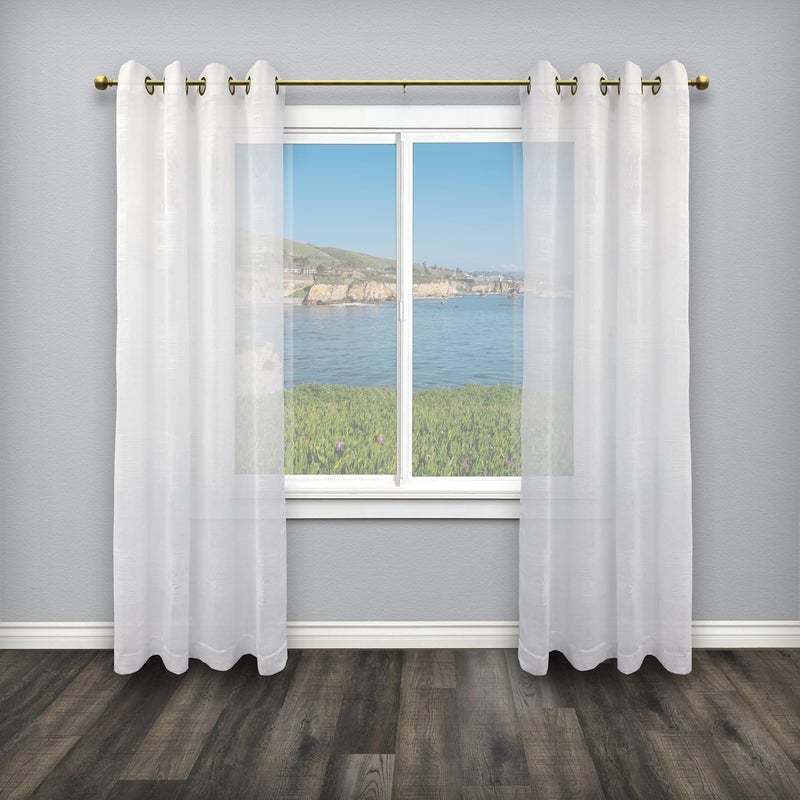 Decopolitan Morena 4886 Inch Adjustable Curtain Rod Set 58 Inch Diameter in Brass - Image 5