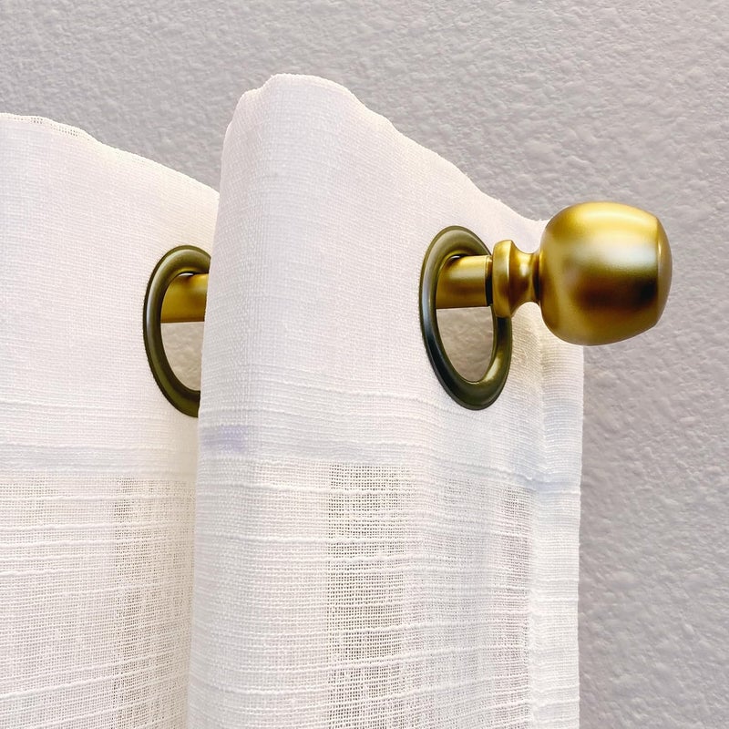 Decopolitan Morena 4886 Inch Adjustable Curtain Rod Set 58 Inch Diameter in Brass - Image 3