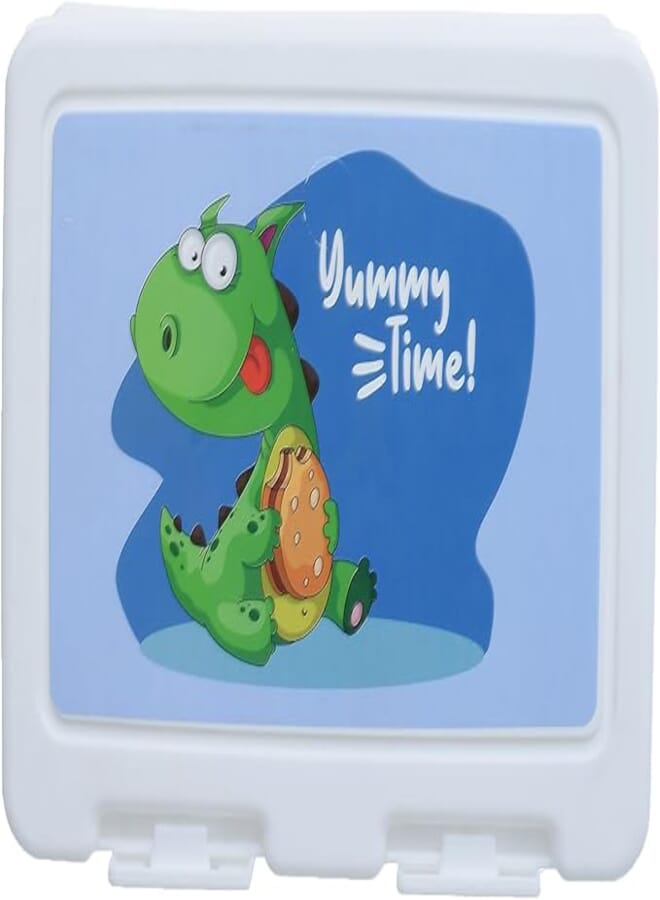 Gondol Joyful Lunch Box with Spoon & Fork (140 * 180 * 75 mm) Dinosaur shape