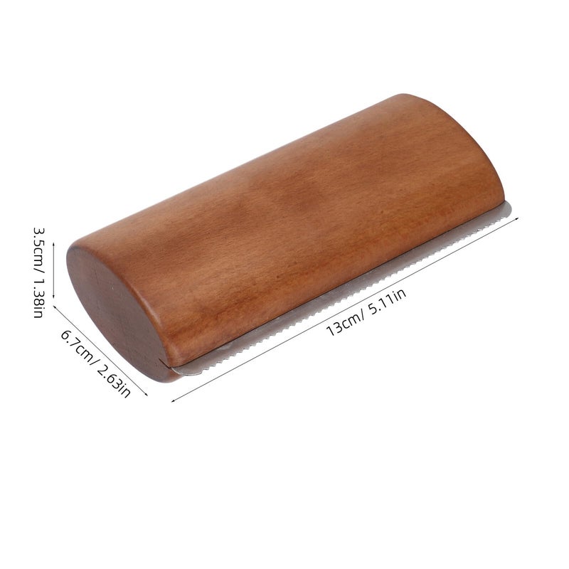 Medium Wooden Horse Grooming Tool Serrated Edge Deshedding Brush For Stable Cleaning - Image 3