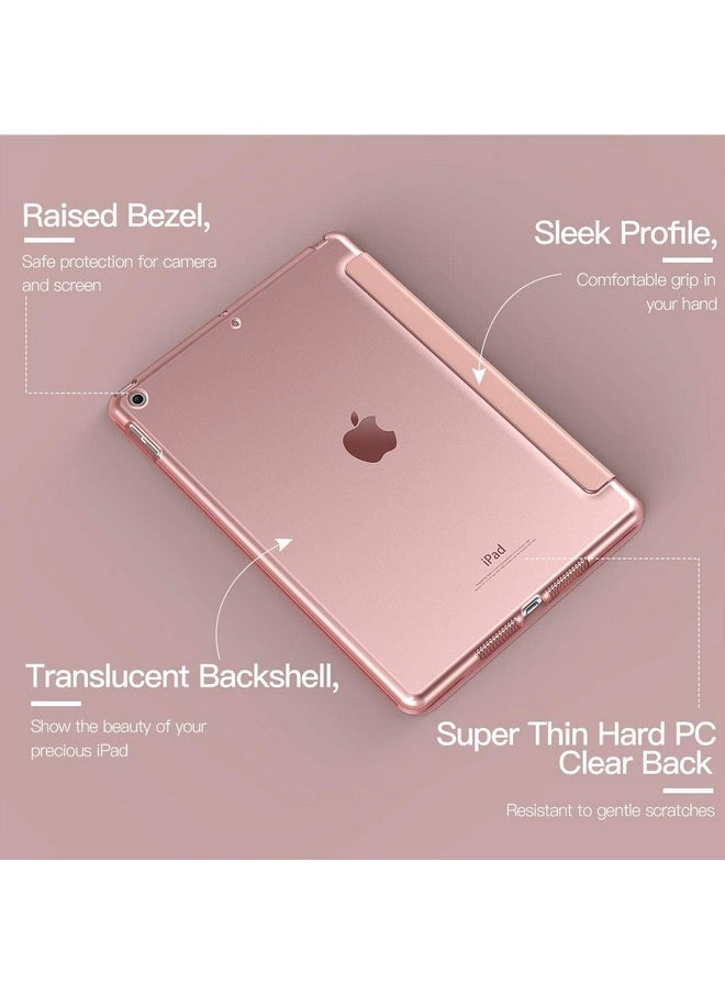 برو إليت - غطاء حماية ProElite Smart Flip لجهاز Apple iPad Air 1 Air 2 مقاس 9.7 بوصة من الجيل الخامس/السادس، شفاف، ذهبي وردي - Image 1