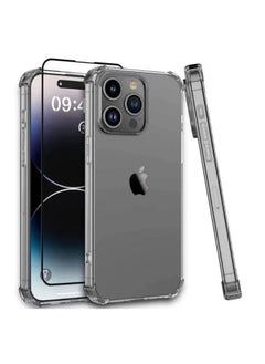 Max & Max Max & Max iPhone 15 Pro  Clear Case with Tempered Glass (Bundle) 