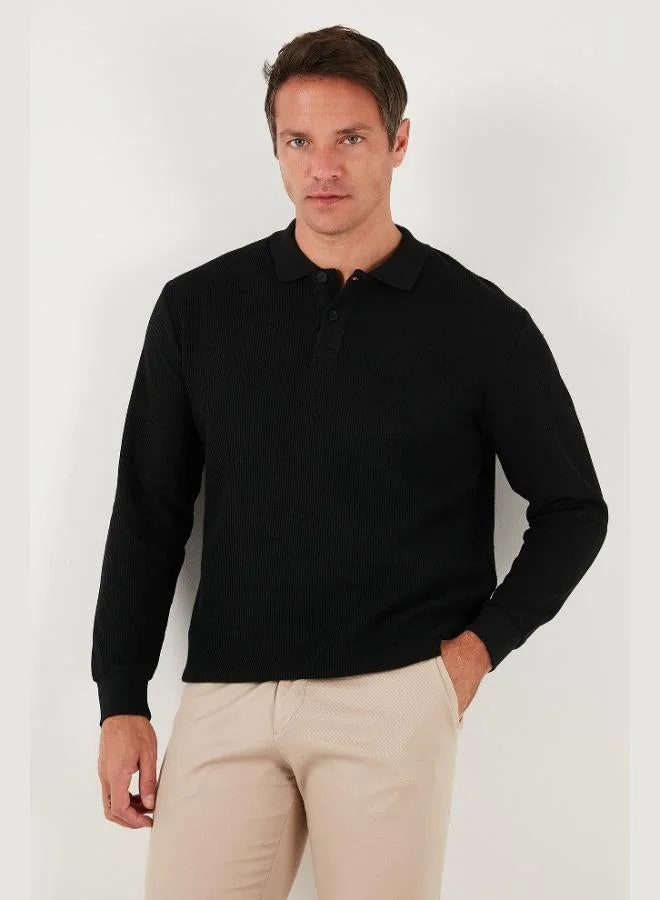Buratti  Buratti Cotton Regular Fit Button-Down Polo Collar Sweatshirt Men's SWEAT 5905739 for Men | Best Price UAE