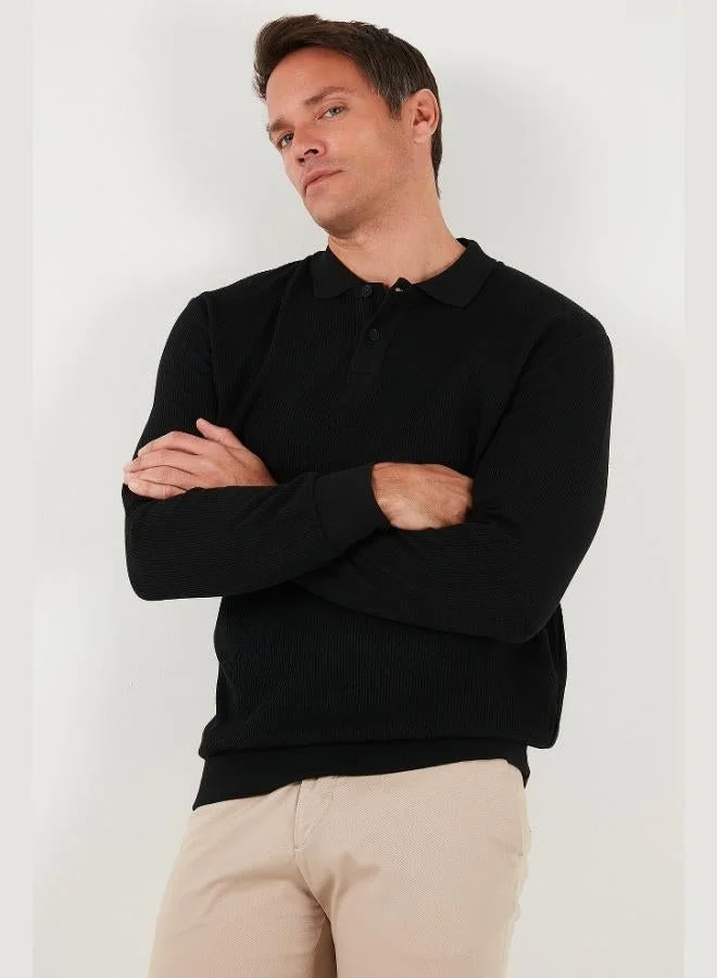 Buratti Cotton Regular Fit Button-Down Polo Collar Sweatshirt Men's SWEAT 5905739